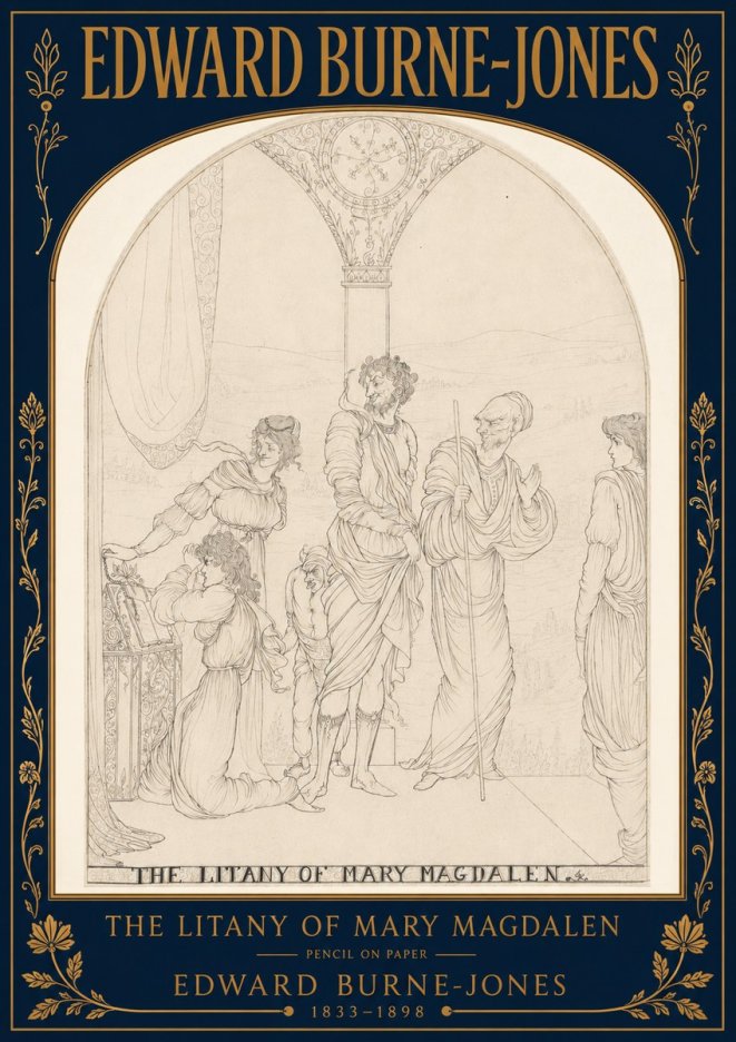 Edward Burne-Jones The Litany of Mary Magdalen No4 - Plakat