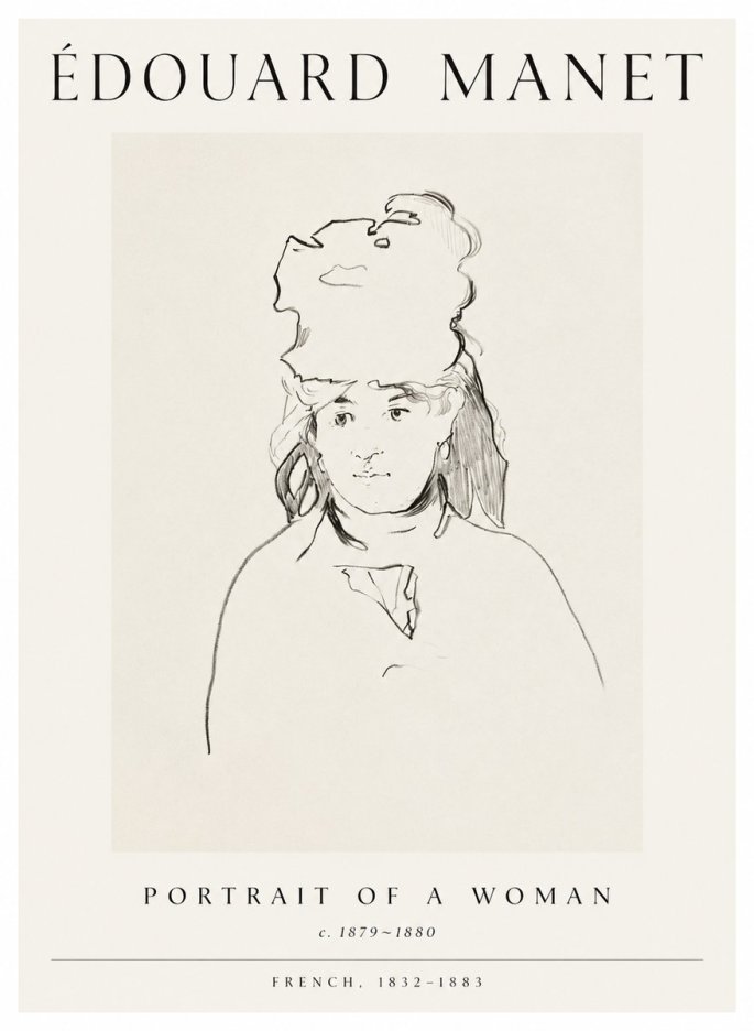 Édouard Manet Portrait of a Woman No1 - Plakat