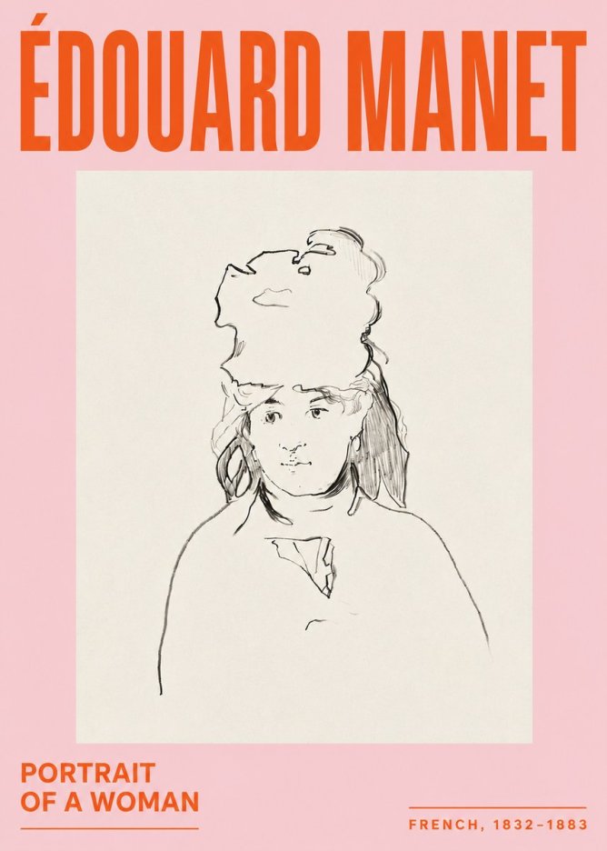 Édouard Manet Portrait of a Woman No5 - Plakat