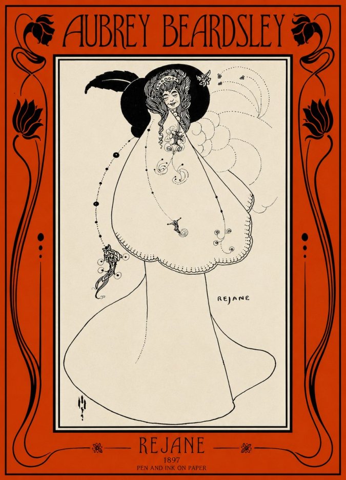 Aubrey Beardsley Rejane I No2 - Plakat