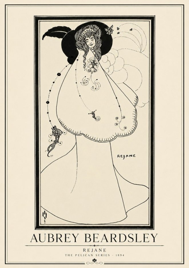 Aubrey Beardsley Rejane I No6 - Plakat