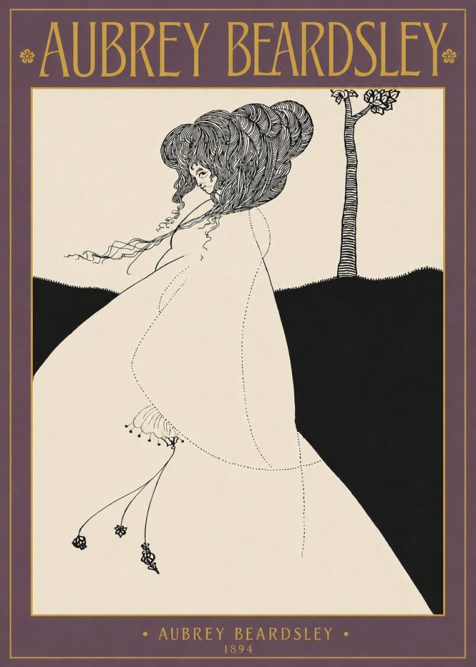 Aubrey Beardsley The Pallid Princess No2 - Plakat