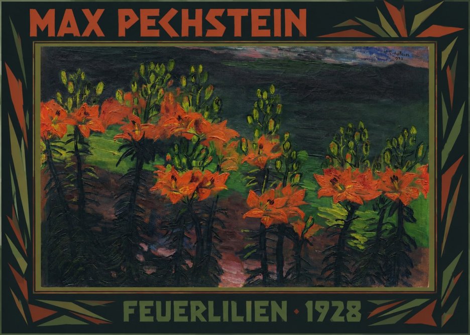 Max Pechstein Feuerlilien No1 - Plakat