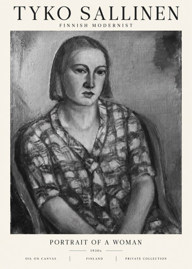 Tyko Sallinen Portrait of a Woman I No1 - Plakat