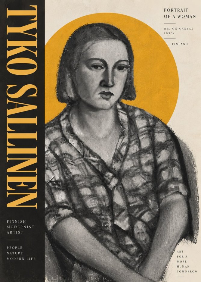 Tyko Sallinen Portrait of a Woman I No5 - Plakat