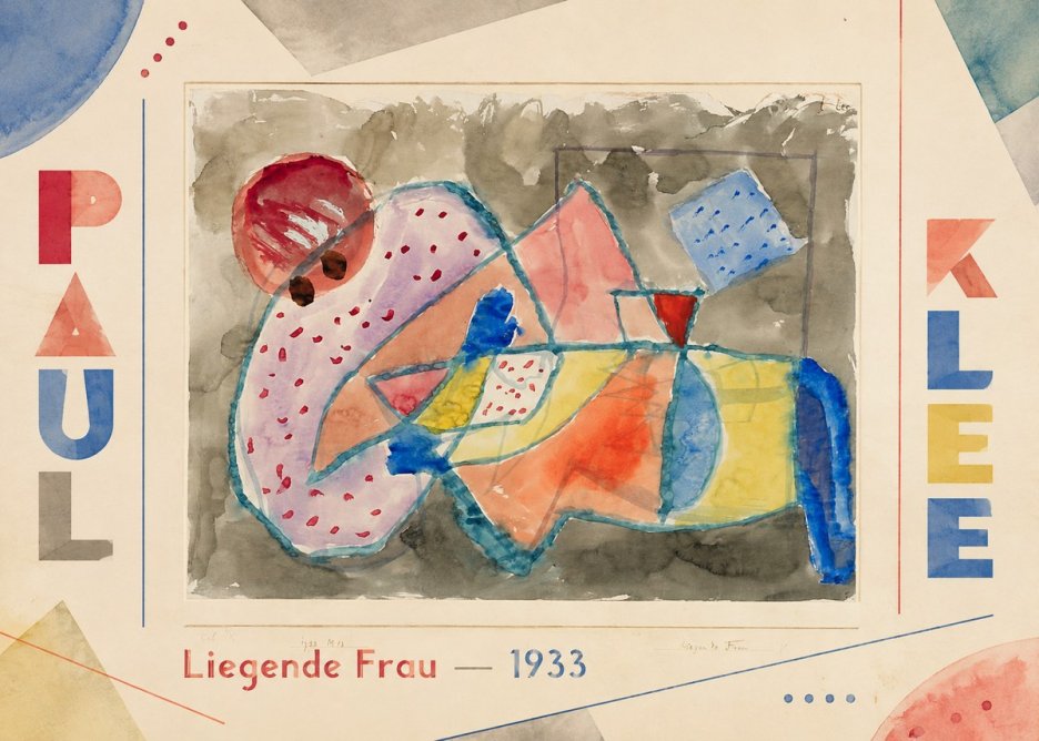 Paul Klee Liegende Frau - 1933 No6 - Plakat