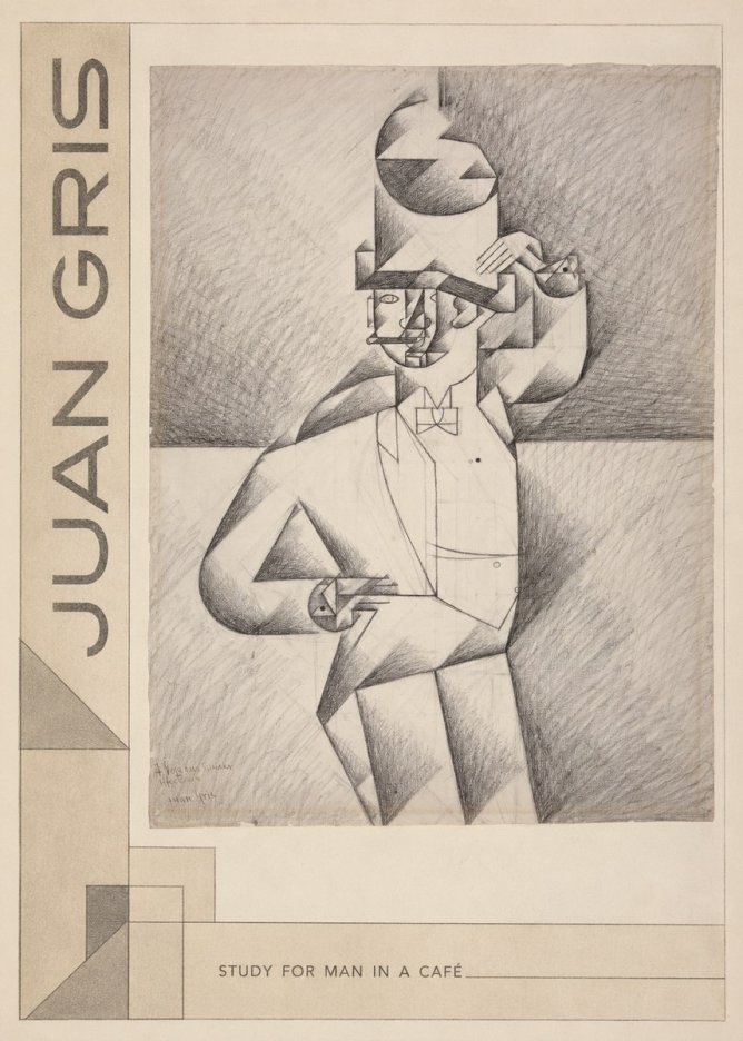 Juan Gris Study for Man in a Café No2 - Plakat