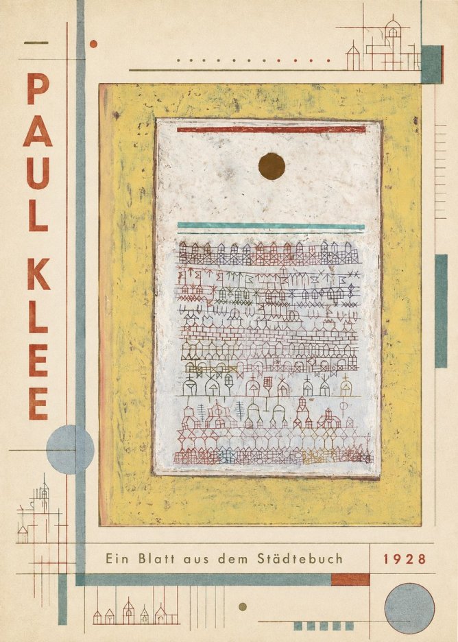 Paul Klee Ein Blatt Aus Dem Städtebuch No4 - Plakat