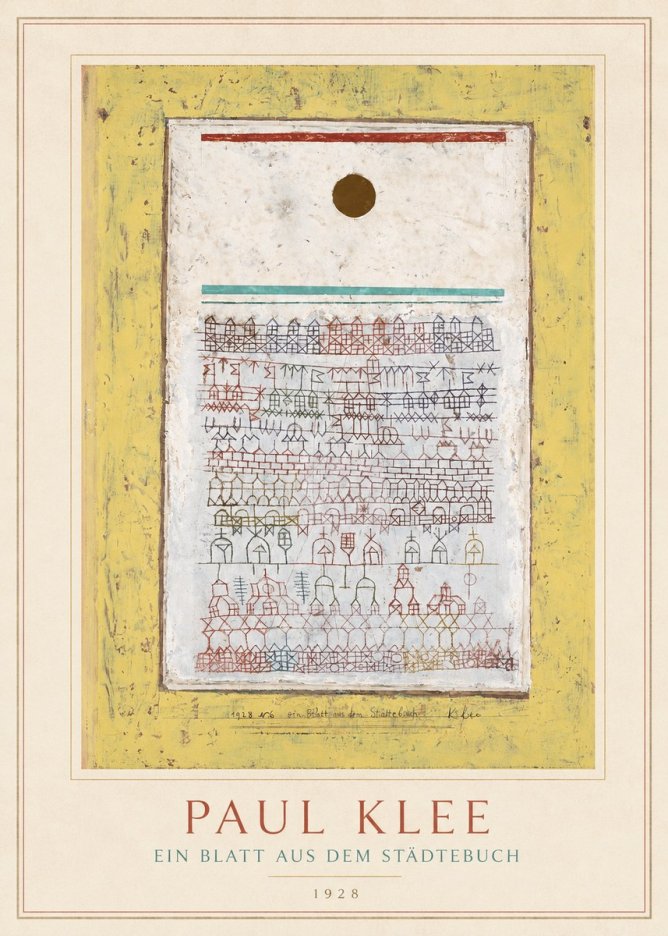 Paul Klee Ein Blatt Aus Dem Städtebuch No5 - Plakat