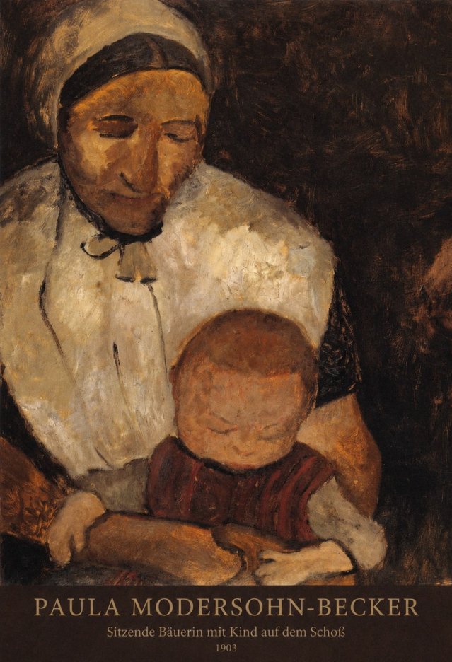 Paula Modersohn-Becker Sitzende Bäuerin Mit Kind Auf Dem Schoß No5 - Plakat