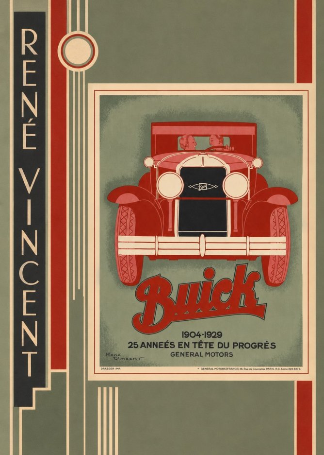 René Vincent Buick - 25 Années En Tête Du Progrès No3 - Plakat