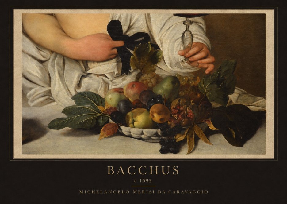 Michelangelo Merisi da Caravaggio Bacchus II No1 - Plakat