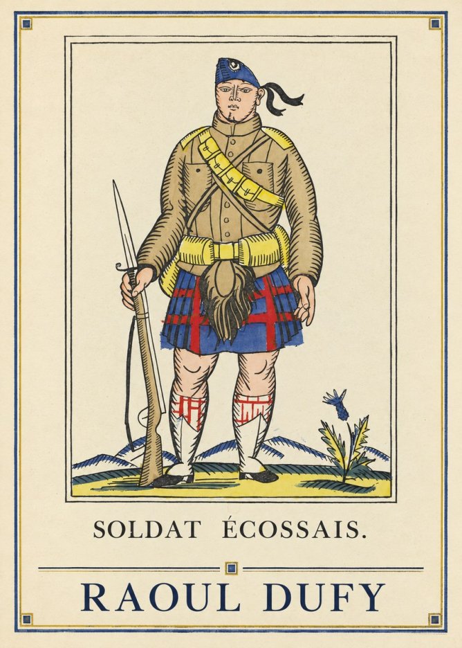 Raoul Dufy Soldat Écossais. No4 - Plakat