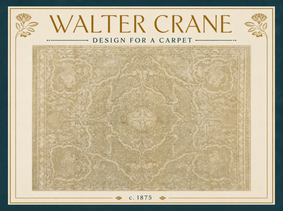 Walter Crane Design for a Carpet No5 - Plakat