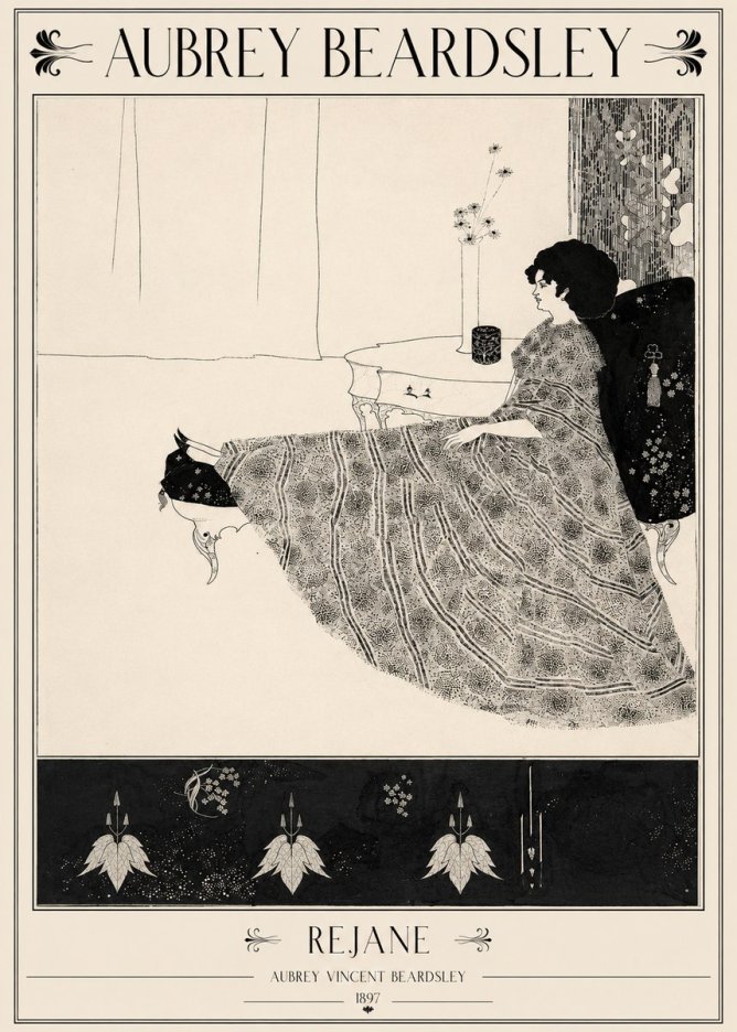 Aubrey Beardsley Rejane II No2 - Plakat