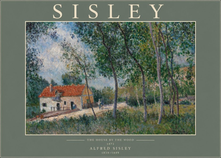 Sisley The House by the Wood No2 - Plakat