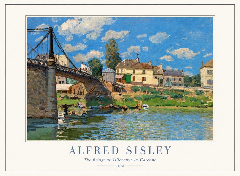 Sisley The Bridge at Villeneuve-la-garenne I No1 - Plakat