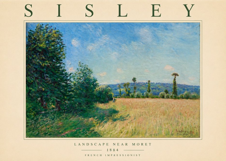 Sisley Landscape Near Moret, 1884 No5 - Plakat