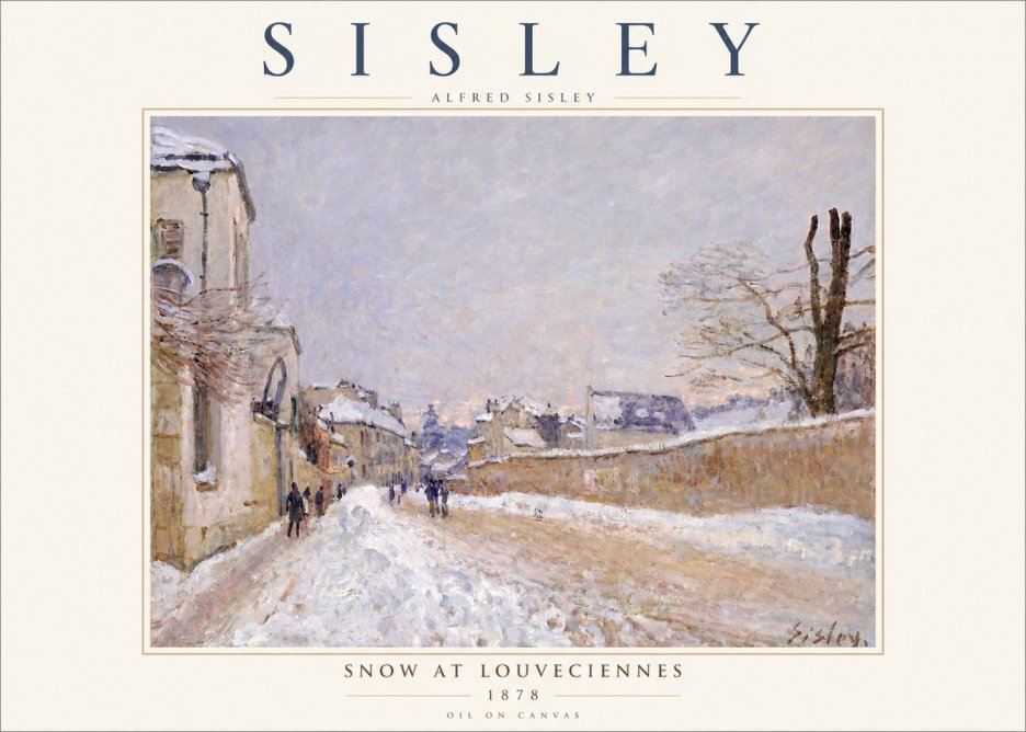 Sisley Snow at Louveciennes No3 - Plakat