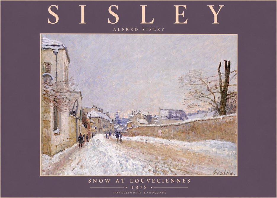 Sisley Snow at Louveciennes No5 - Plakat