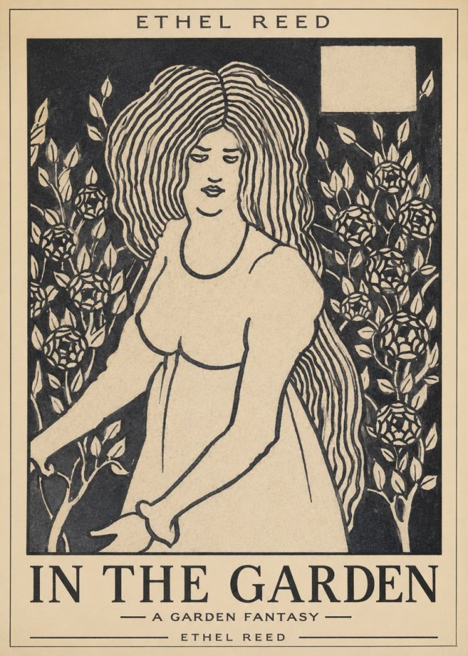 Ethel Reed In the Garden No1 - Plakat