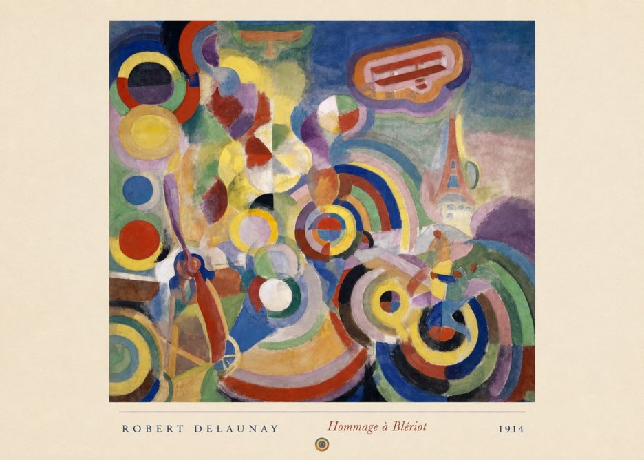 Robert Delaunay Hommage À Blériot 1914 No4 - Plakat