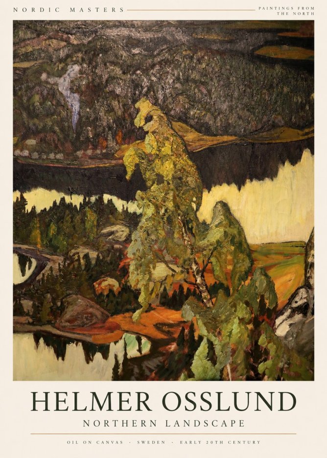 Helmer Osslund Northern Landscape No3 - Plakat