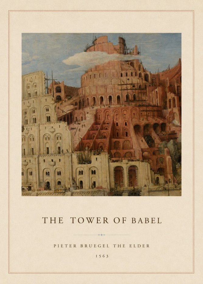 Pieter Bruegel The Tower of Babel XIII No4 - Plakat