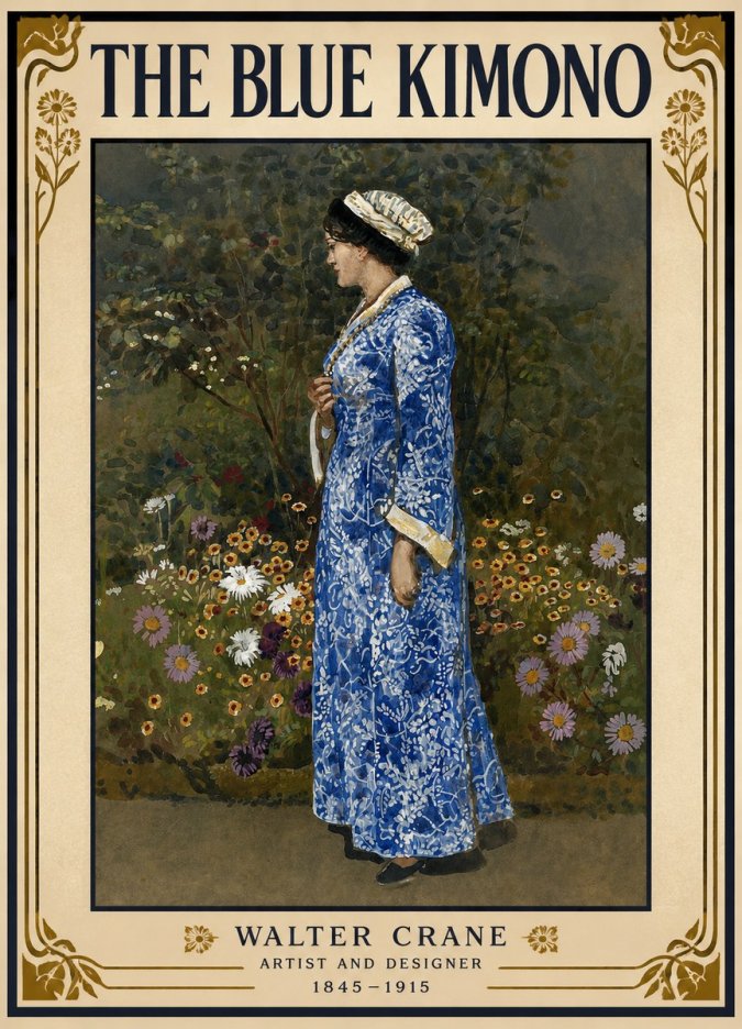 Walter Crane A Summer Garden No2 - Plakat