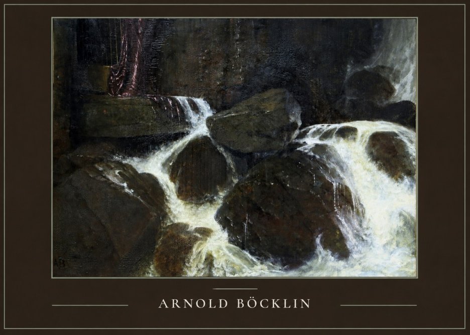Arnold Böcklin The Nymph of the Waterfall No4 - Plakat