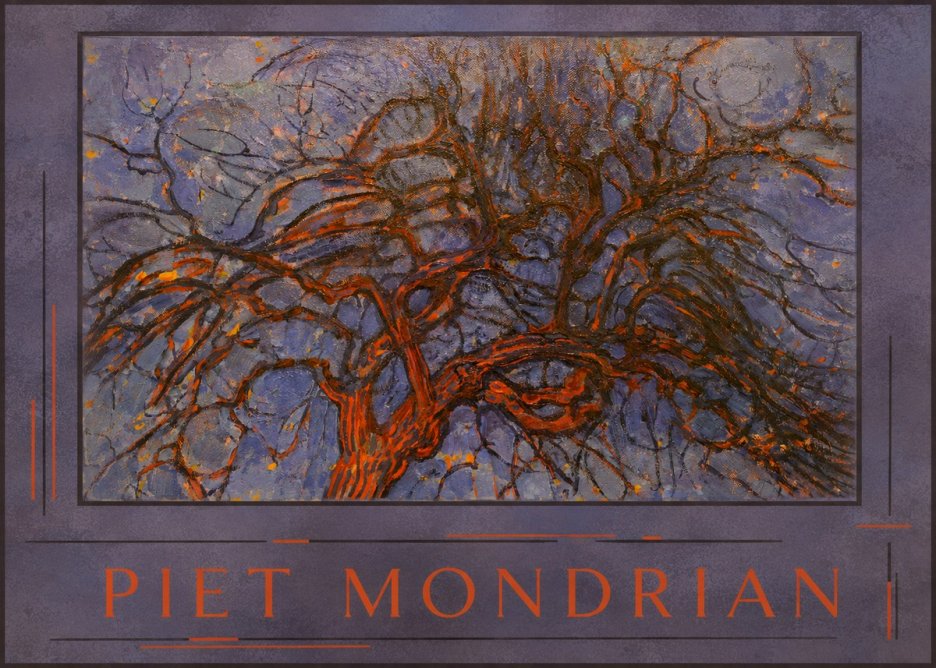 Piet Mondrian The Red Tree No3 - Plakat