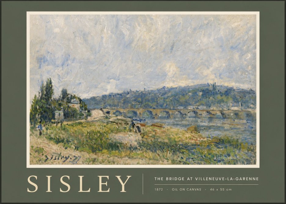 Sisley The Bridge at Villeneuve-la-garenne II No5 - Plakat