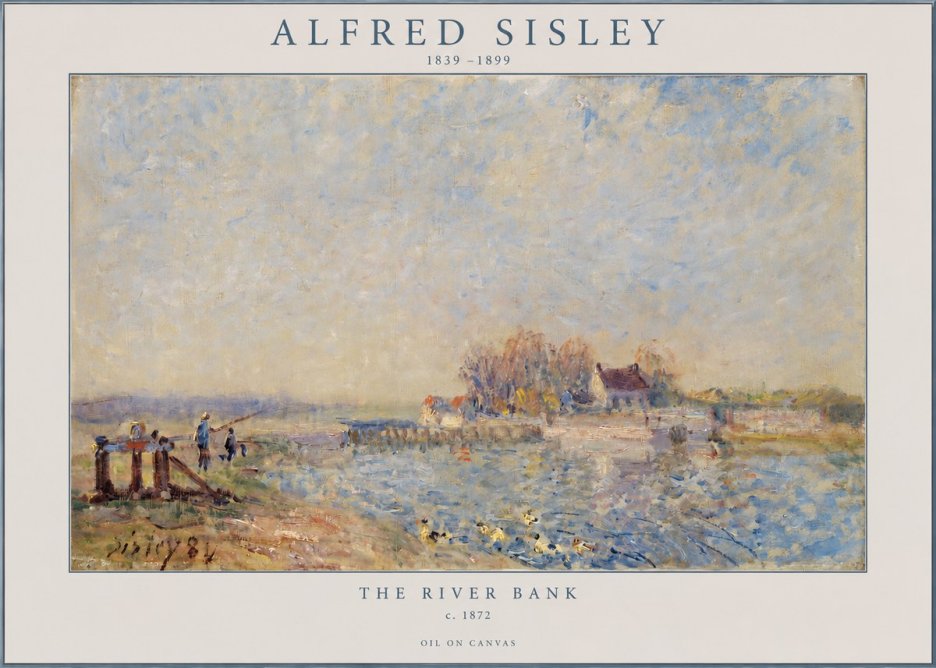 Sisley The River Bank I No2 - Plakat