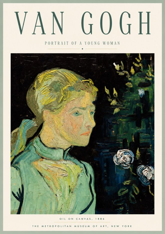Van Gogh Portrait of a Young Woman No6 - Plakat