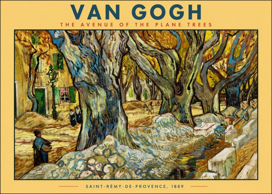 Van Gogh The Avenue of the Plane Trees No2 - Plakat