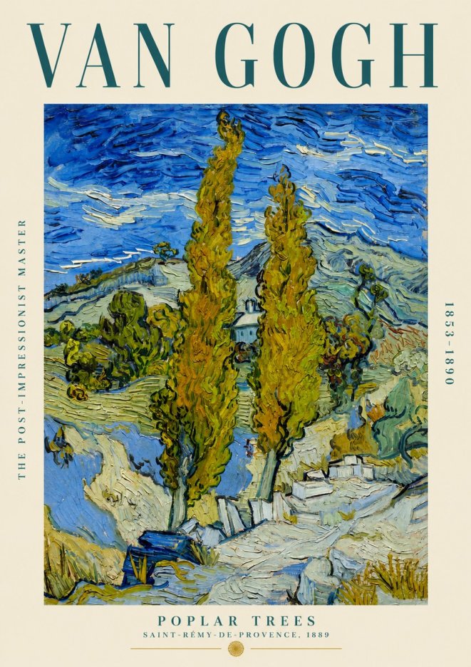 Van Gogh Poplar Trees No2 - Plakat