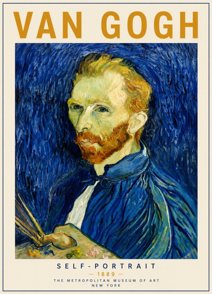 Van Gogh Self-portrait I No6 - Plakat