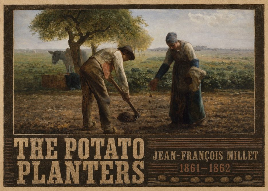 Jean-François Millet The Potato Planters No4 - Plakat
