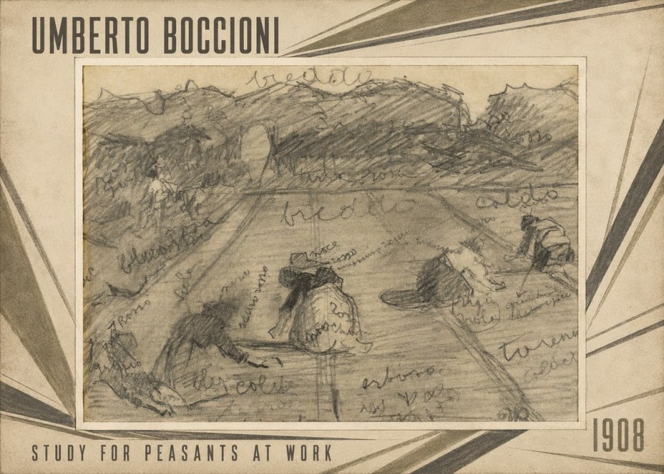Umberto Boccioni Study for Peasants at Work No2 - Plakat