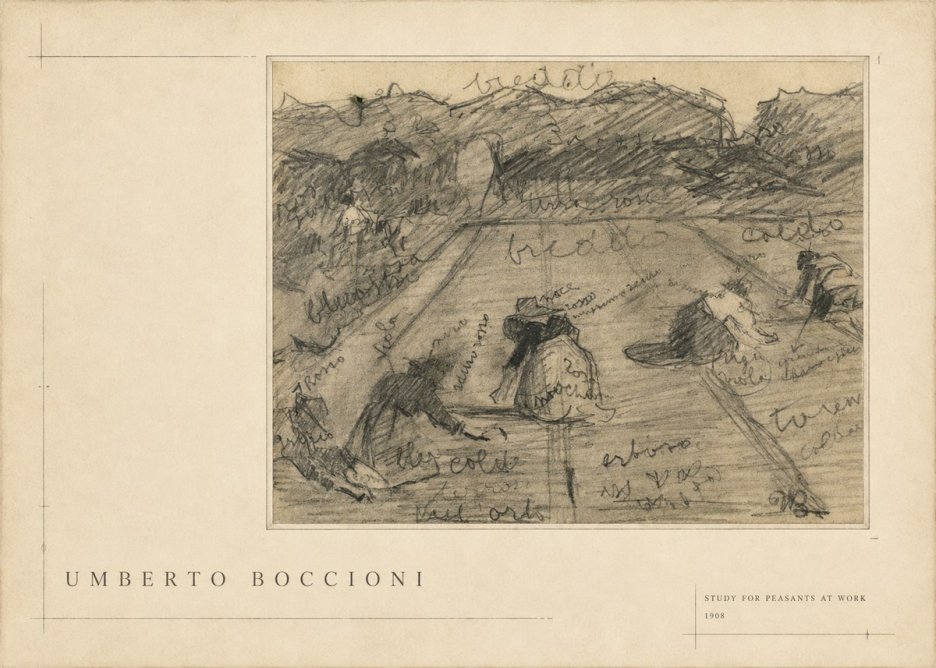 Umberto Boccioni Study for Peasants at Work No5 - Plakat