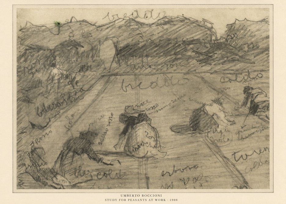 Umberto Boccioni Study for Peasants at Work No6 - Plakat