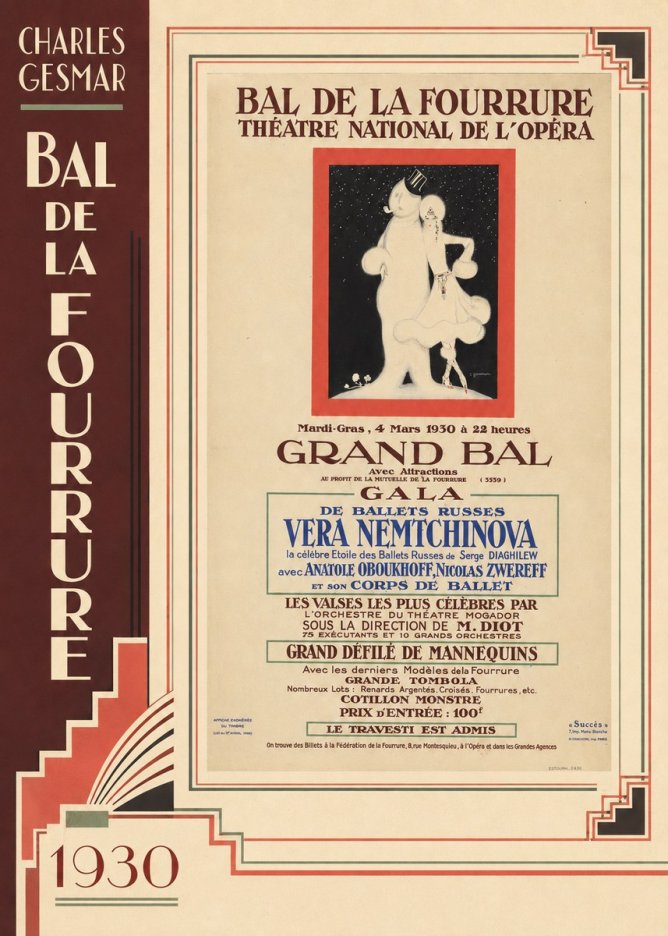 Charles Gesmar Bal De La Fourrure Théâtre National De L'opéra No2 - Plakat