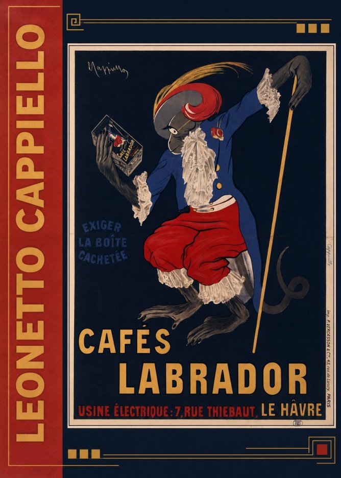 Leonetto Cappiello Cafés Labrador No2 - Plakat