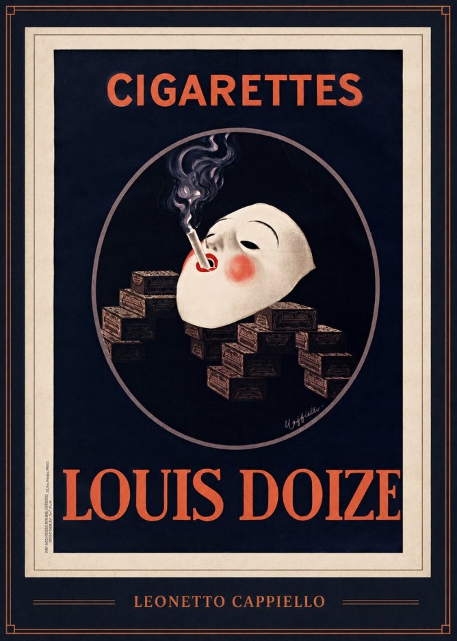 Leonetto Cappiello Cigarettes Louis Doize No1 - Plakat