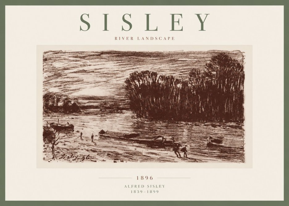 Sisley River Landscape No2 - Plakat