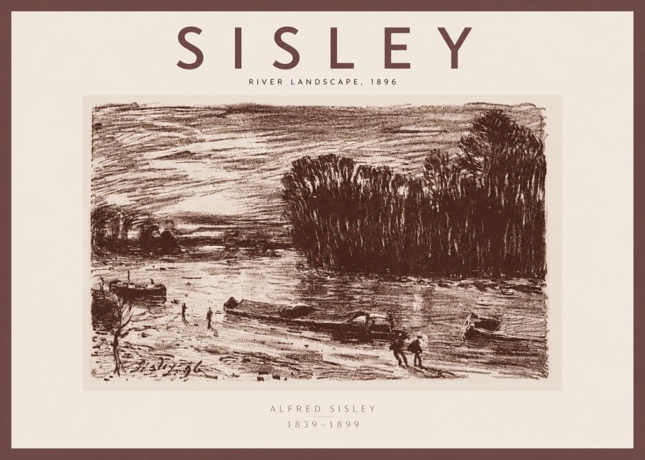 Sisley River Landscape No4 - Plakat