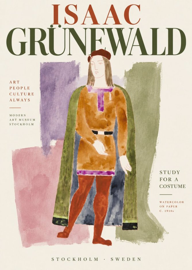 Isaac Grünewald Study for a Costume Design No5 - Plakat