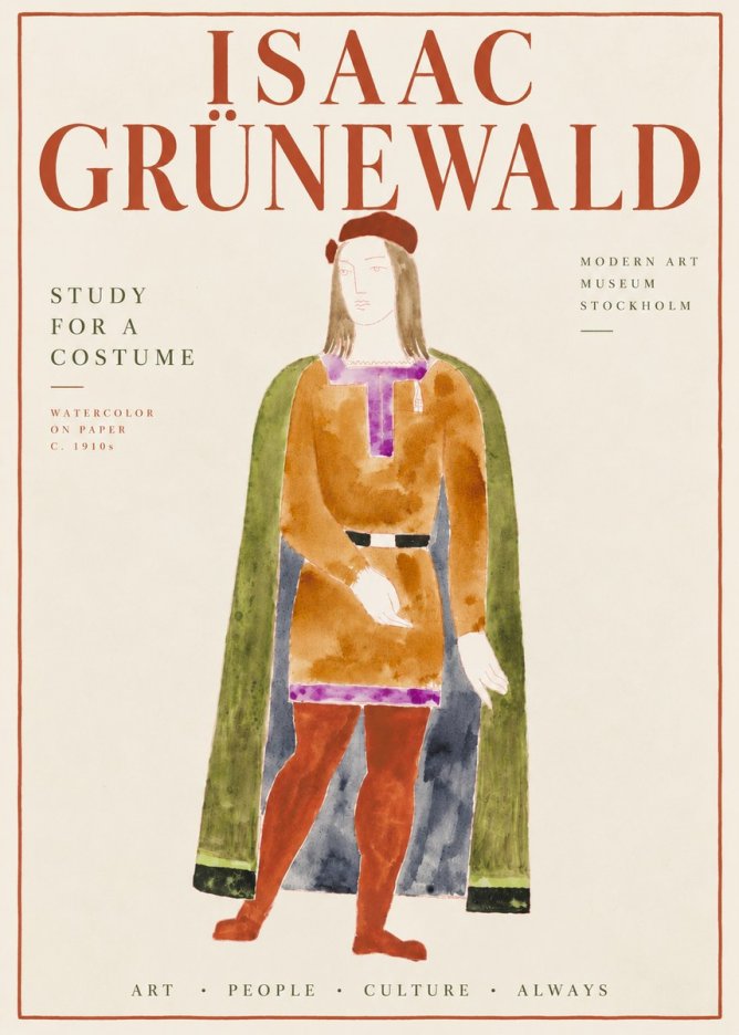 Isaac Grünewald Study for a Costume Design No6 - Plakat
