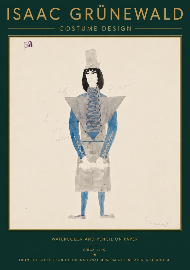Isaac Grünewald Costume Design X No4 - Plakat