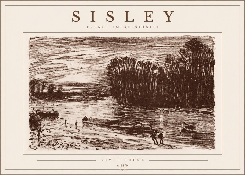 Sisley River Scene No5 - Plakat